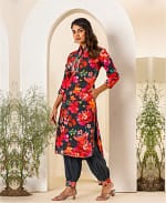 Muslin Afghani Printed Set