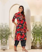 Muslin Afghani Printed Set