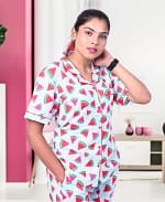 Swiss Cotton Watermelon Printed Nightwear