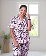 Swiss Cotton Makeup n Wakeup Designer Nightwear