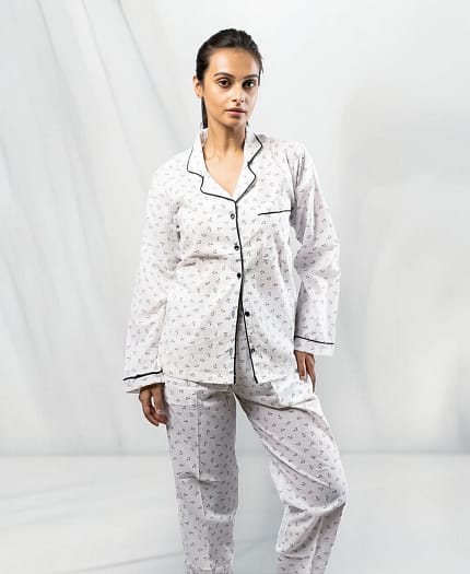 Black and White Anchor Nightwear