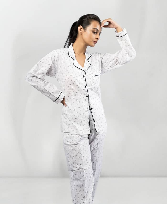 Black and White Anchor Nightwear