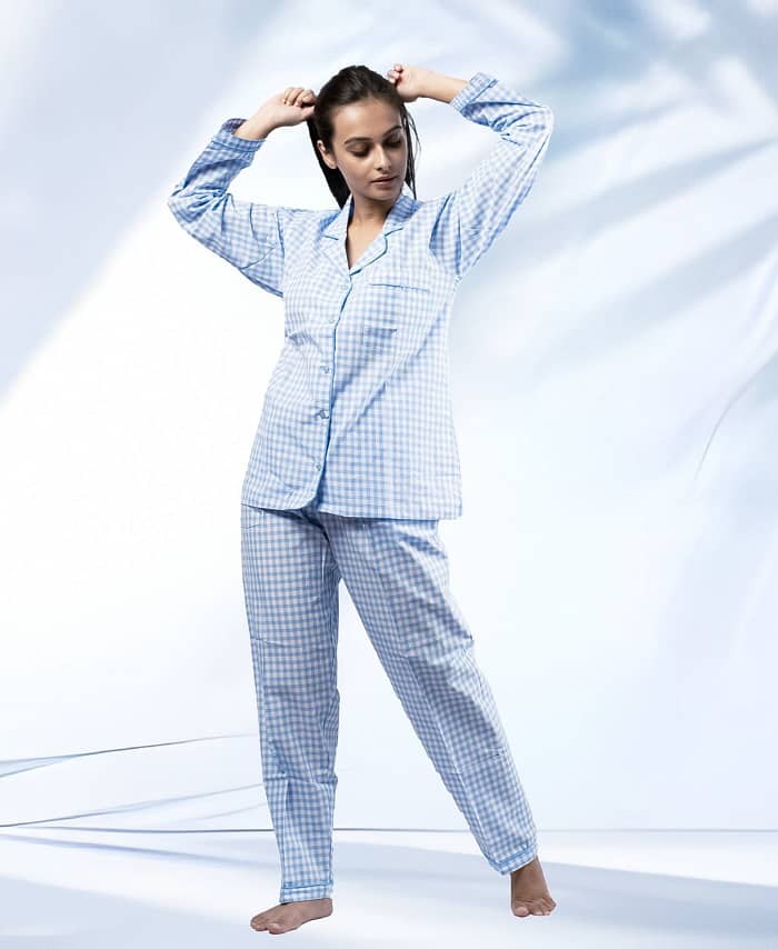 Blue Checks Classic Nightwear