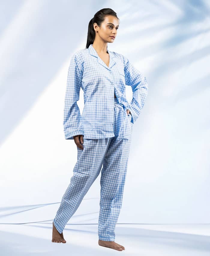 Blue Checks Classic Nightwear