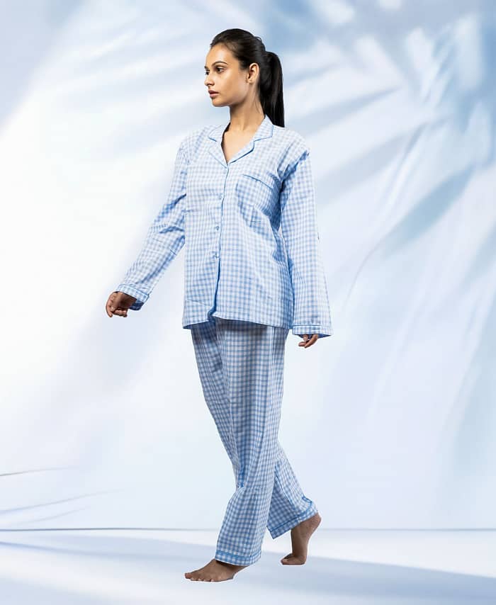 Blue Checks Classic Nightwear