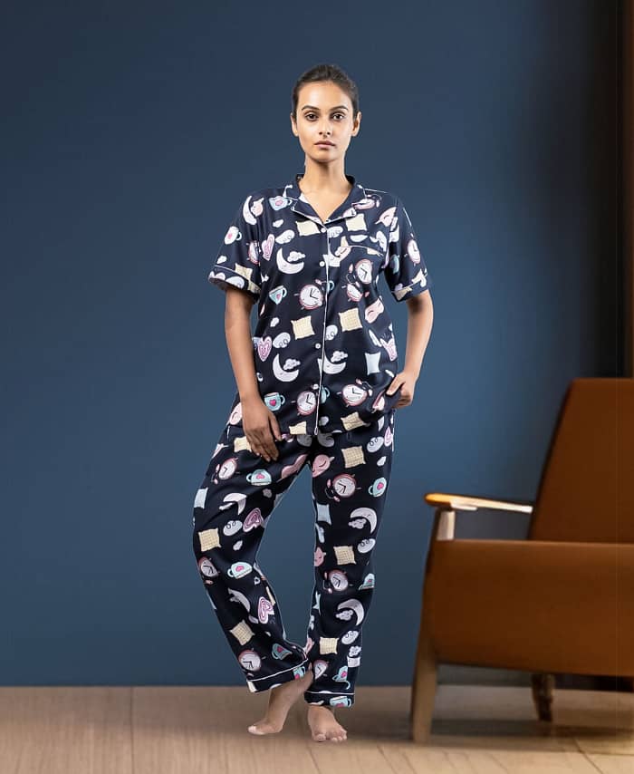 Swiss Cotton Good Night Print Nightwear