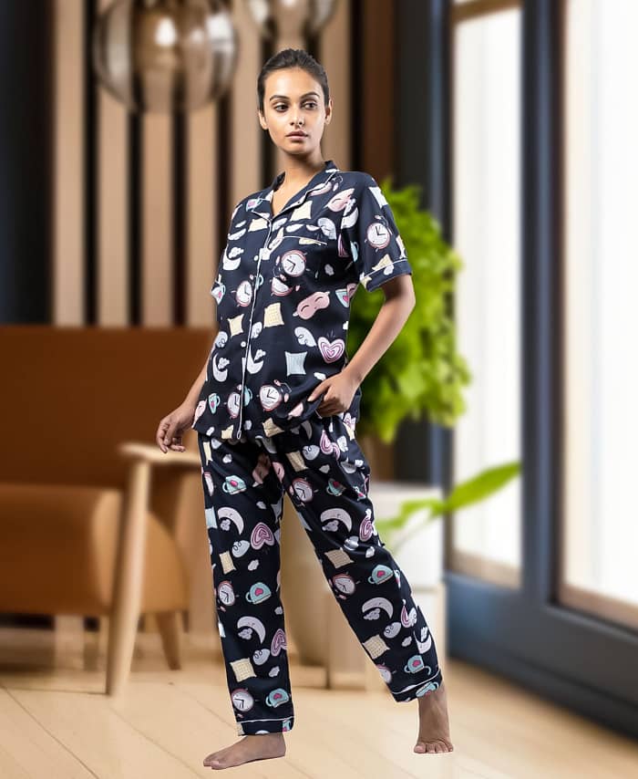 Swiss Cotton Good Night Print Nightwear