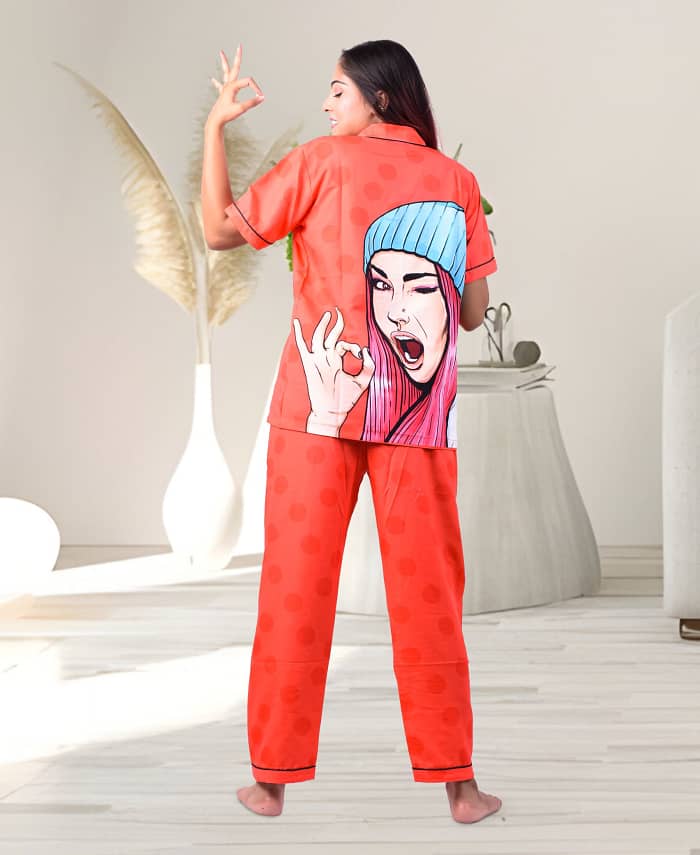 Swiss Cotton Designer Poster Nightwear