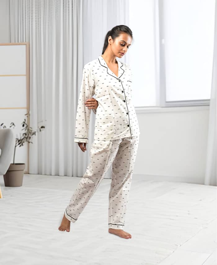 Pure Cotton White Nightwear