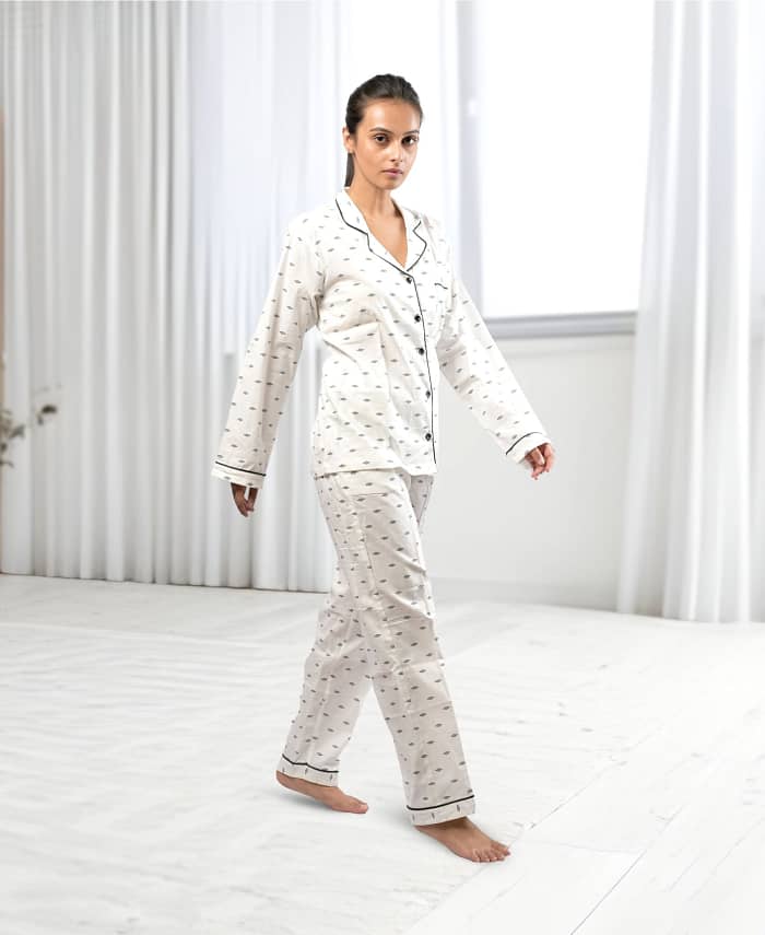 Pure Cotton White Nightwear