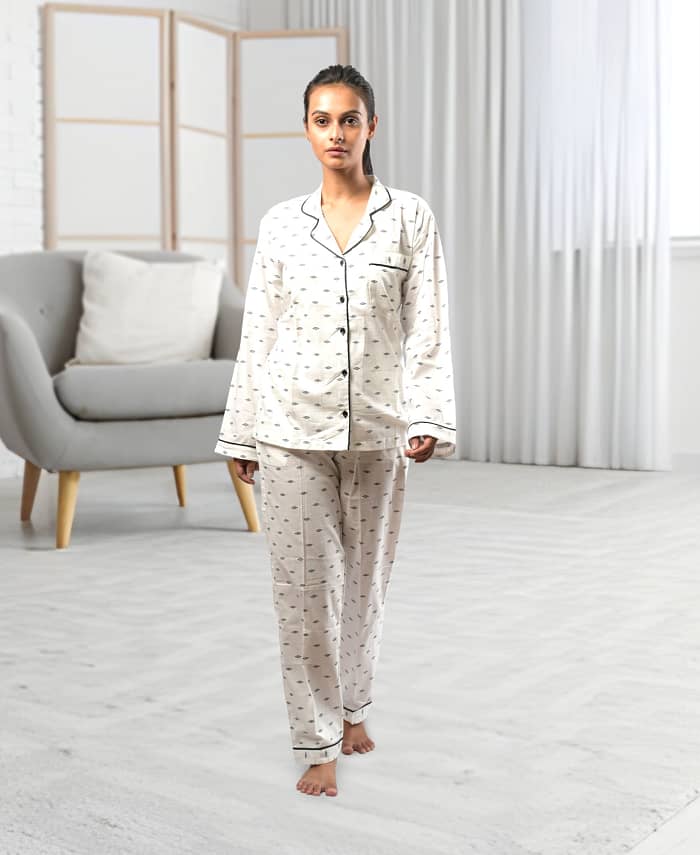 Pure Cotton White Nightwear