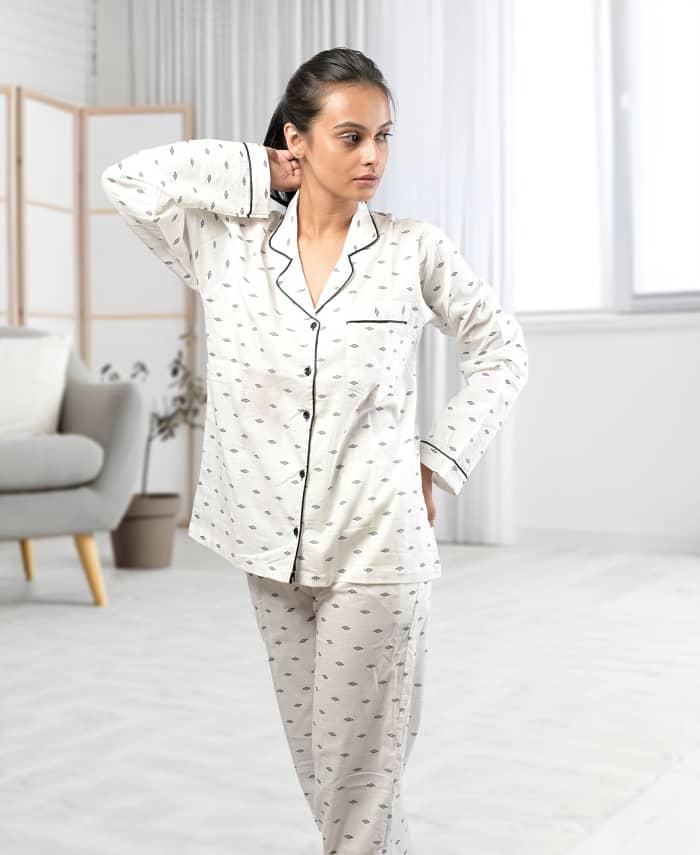 Pure Cotton White Nightwear